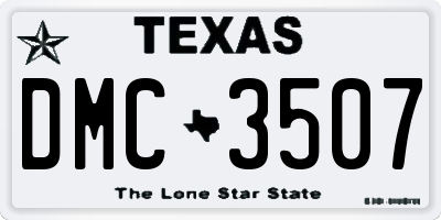 TX license plate DMC3507