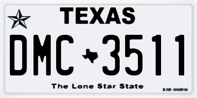 TX license plate DMC3511