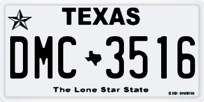 TX license plate DMC3516