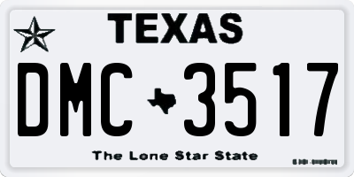 TX license plate DMC3517