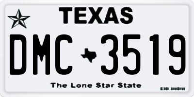 TX license plate DMC3519