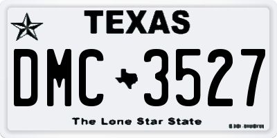 TX license plate DMC3527