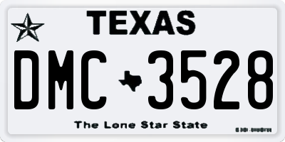 TX license plate DMC3528