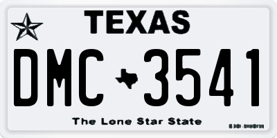 TX license plate DMC3541