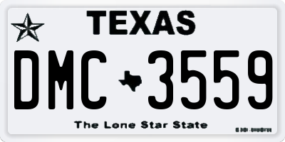 TX license plate DMC3559