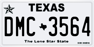 TX license plate DMC3564