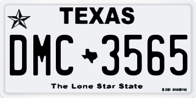 TX license plate DMC3565