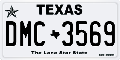TX license plate DMC3569
