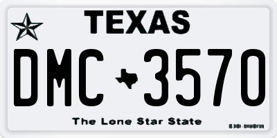 TX license plate DMC3570