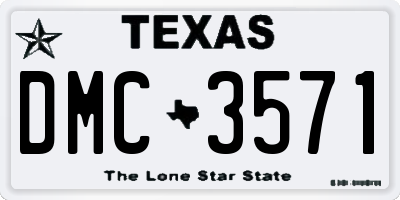 TX license plate DMC3571