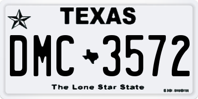 TX license plate DMC3572