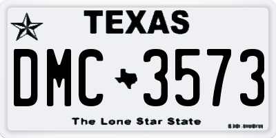 TX license plate DMC3573