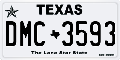 TX license plate DMC3593