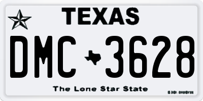 TX license plate DMC3628