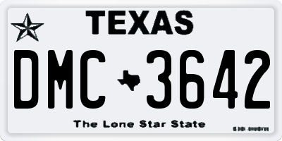 TX license plate DMC3642