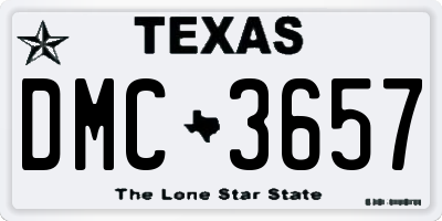 TX license plate DMC3657