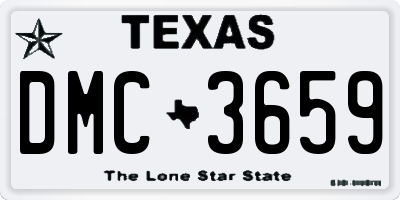 TX license plate DMC3659