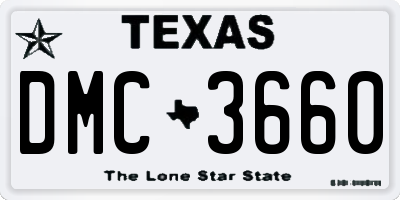 TX license plate DMC3660