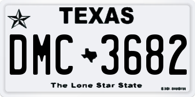 TX license plate DMC3682