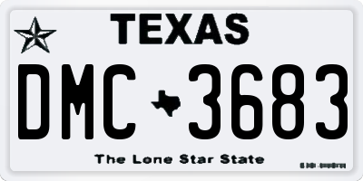 TX license plate DMC3683