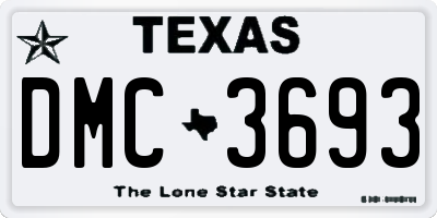 TX license plate DMC3693