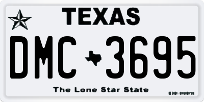 TX license plate DMC3695