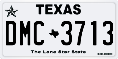 TX license plate DMC3713