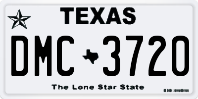 TX license plate DMC3720