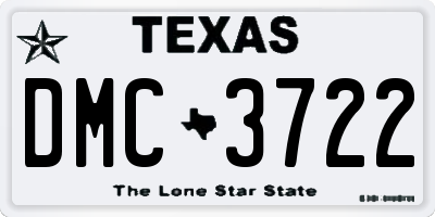 TX license plate DMC3722