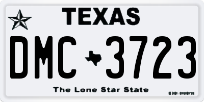 TX license plate DMC3723