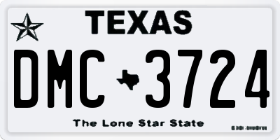 TX license plate DMC3724