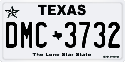 TX license plate DMC3732