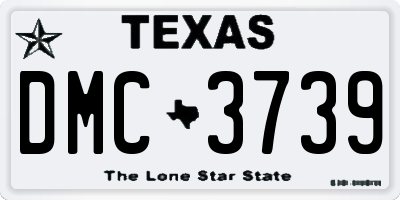 TX license plate DMC3739