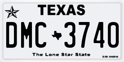 TX license plate DMC3740