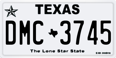 TX license plate DMC3745