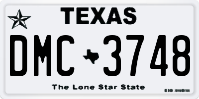 TX license plate DMC3748
