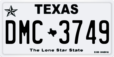 TX license plate DMC3749