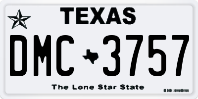 TX license plate DMC3757
