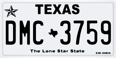 TX license plate DMC3759