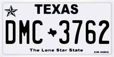 TX license plate DMC3762