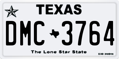 TX license plate DMC3764
