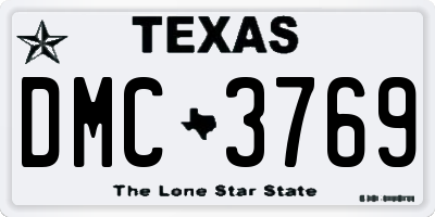 TX license plate DMC3769