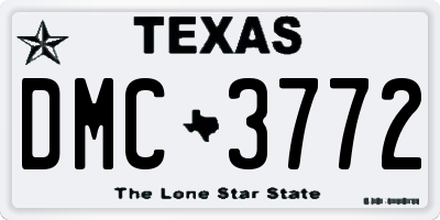 TX license plate DMC3772