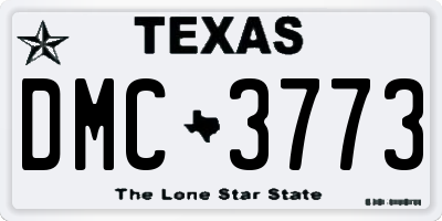 TX license plate DMC3773