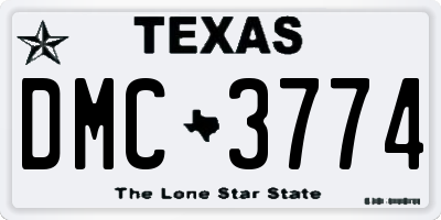TX license plate DMC3774
