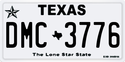 TX license plate DMC3776