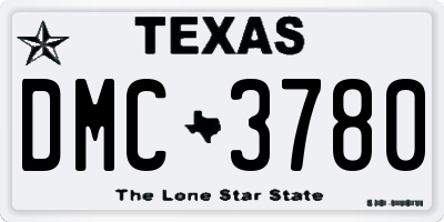 TX license plate DMC3780