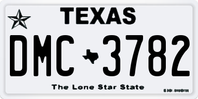 TX license plate DMC3782