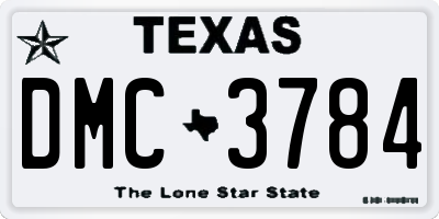 TX license plate DMC3784