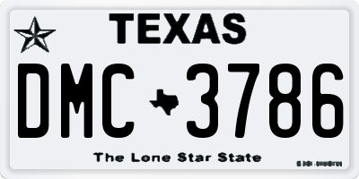 TX license plate DMC3786